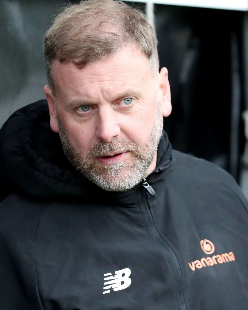 during the Vanarama National League North match between Spennymoor Town and Boston United at the Brewery Field, Spennymoor on Saturday 4th November 2023. (Photo: Mark Fletcher | MI News)