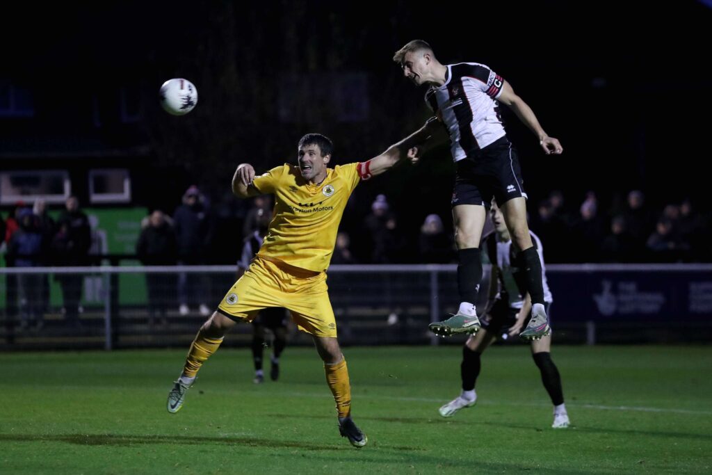 during the Vanarama National League North match between Spennymoor Town and Boston United at the Brewery Field, Spennymoor on Saturday 4th November 2023. (Photo: Mark Fletcher | MI News)