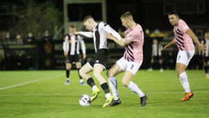 Will Harris in action for Spennymoor Town against Curzon Ashton