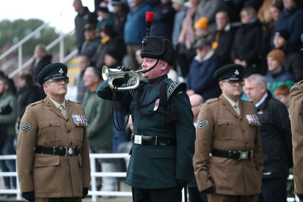 during the Vanarama National League North match between Spennymoor Town and Boston United at the Brewery Field, Spennymoor on Saturday 4th November 2023. (Photo: Mark Fletcher | MI News)