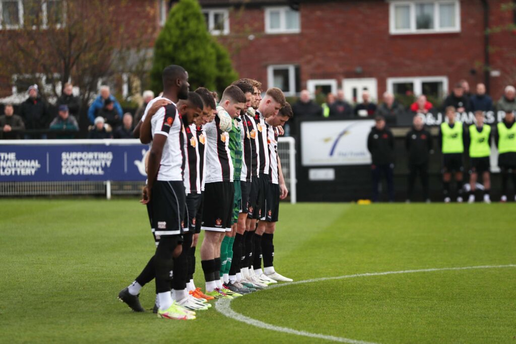 during the Vanarama National League North match between Spennymoor Town and Boston United at the Brewery Field, Spennymoor on Saturday 4th November 2023. (Photo: Mark Fletcher | MI News)