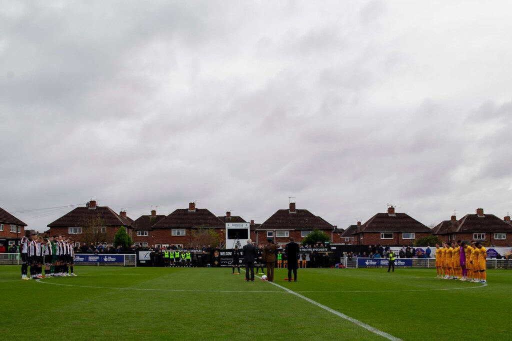 during the Vanarama National League North match between Spennymoor Town and Boston United at the Brewery Field, Spennymoor on Saturday 4th November 2023. (Photo: Mark Fletcher | MI News)