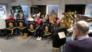 Spennymoor Town Band perform at the Moors in the Community Christmas Dinner