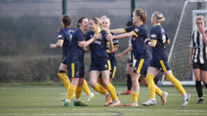 Spennymoor Town Ladies celebrate Lily Jackson's goal against Alnwick Town