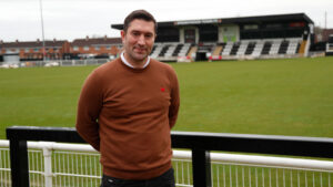 Spennymoor Town boss Graeme Lee at The Brewery Field