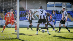 Spennymoor Town in action against Chester at The Deva Stadium