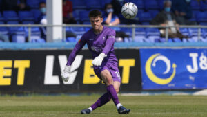 Brad James in action for Hartlepool United