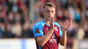 Finley Shrimpton in action for Scunthorpe United