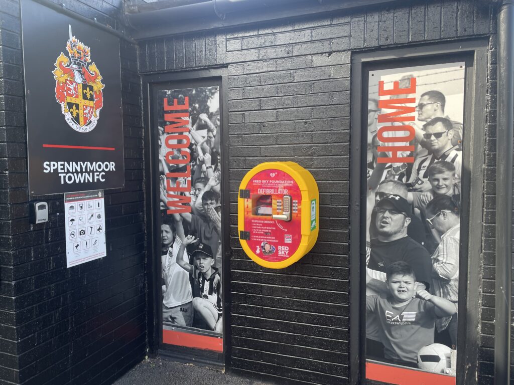 The AED in place at The Brewery Field