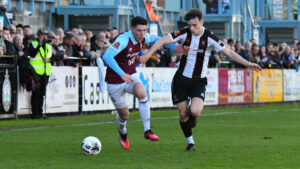 Spennymoor Town winger Corey McKeown in action against South Shields