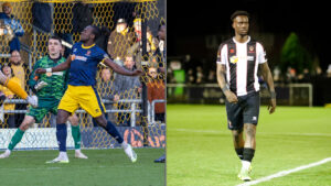 David Moyo and Mika Ndjoli in action for Spennymoor Town