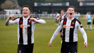 Spennymoor Town players Rob Ramshaw and Will Harris