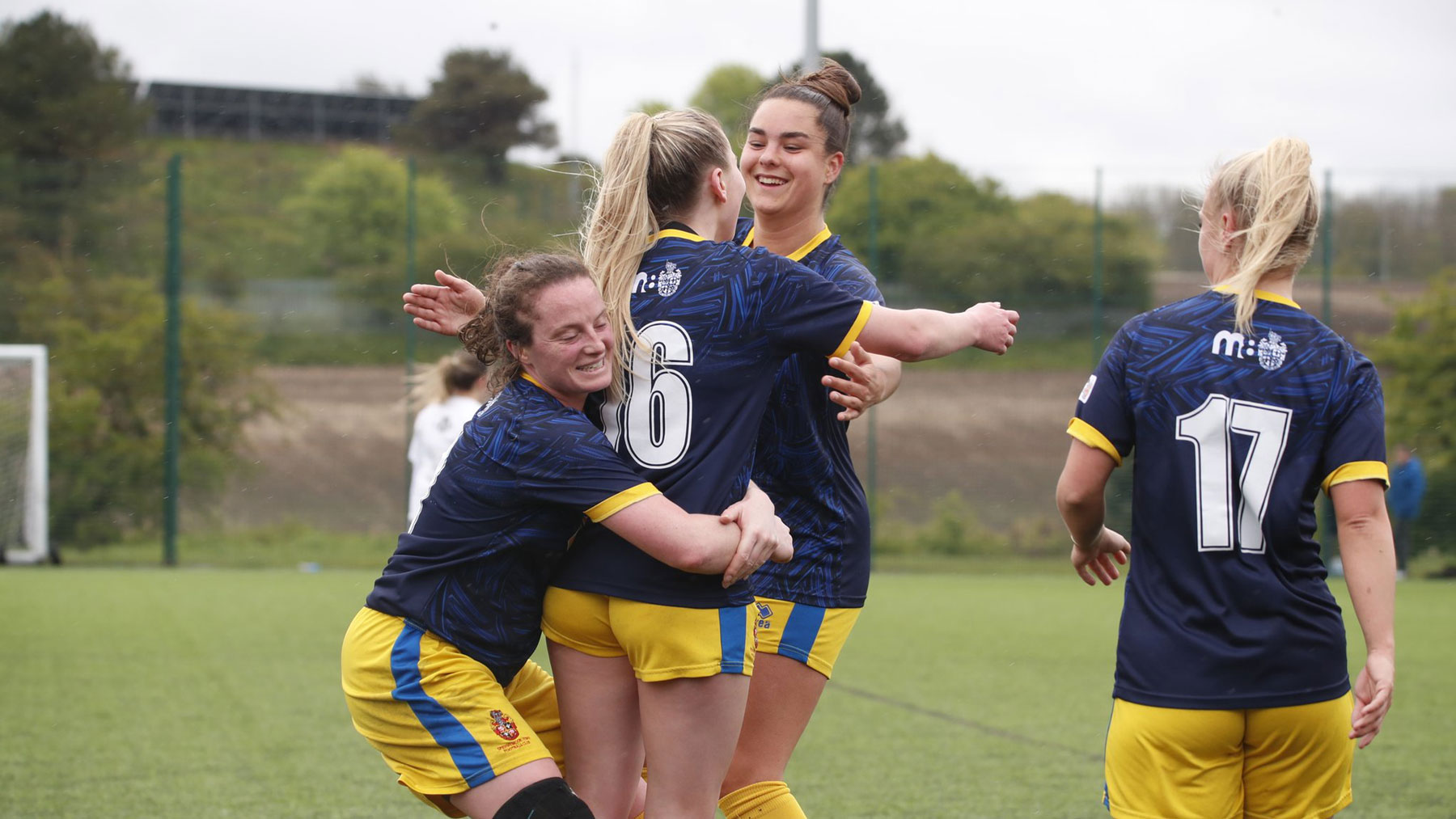 Spennymoor Town Ladies striker Lily Jackson celebrates a goal