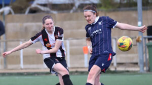 Abi Kisby scores for Spennymoor Town Ladies against Wakefield