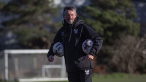 Kidderminster Harriers boss Phil Brown taking training