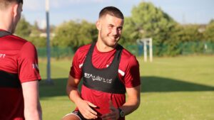 Spennymoor Town defender Ben Beales in pre-season training