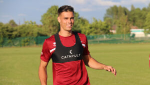 Spennymoor Town midfielder Isaac Fletcher in pre-season training