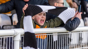 A young Spennymoor Town fan at The Brewery Field