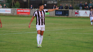 Rob Ramshaw in action for Spennymoor Town at Marske United