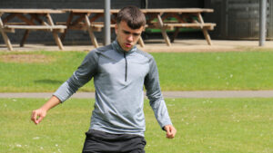 Archie Dodds in training with Spennymoor Town