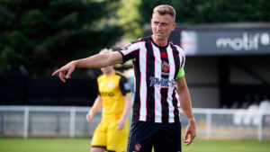 Spennymoor Town striker Glen Taylor in action