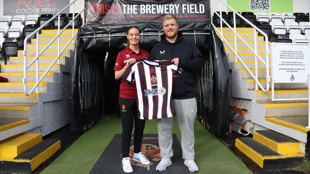 Spennymoor Town Ladies new signing Holly Doogan with Billy Shackleton