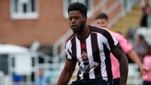 Front man JJ Hooper in action for Spennymoor Town against York City