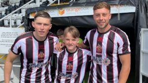 Joshua Howat with Will Harris and Reece Staunton