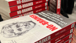 Mike Amos' new book is called No-Brainer