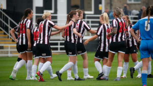 Spennymoor Town Ladies celebrate a goal against Rutherford