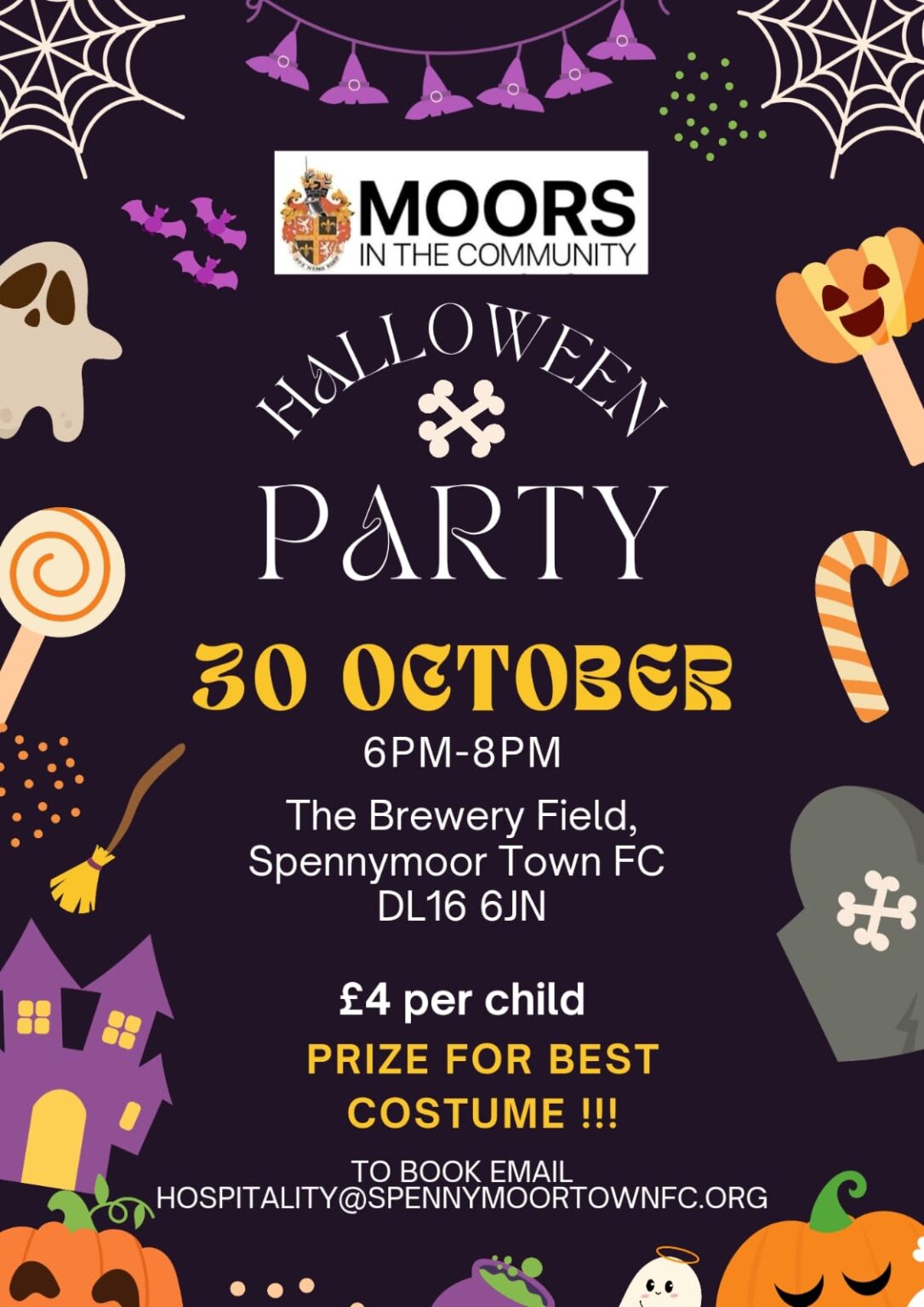 Book Now For Our Halloween Party Spennymoor Town FC