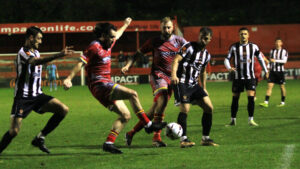 Spennymoor Town in action at Alfreton Town