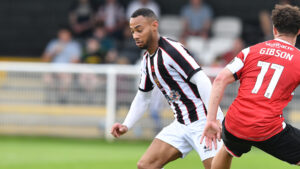 Junior Mondal in action for Spennymoor Town