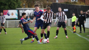 Spennymoor Town defender Reece Staunton in action against Chorley