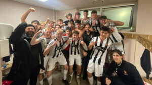 Spennymoor Town U18s celebrate their FA Youth Cup win over Chester-le-Street United