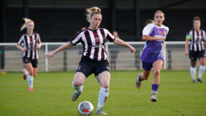 Spennymoor Town Ladies' attacker Caitlin Bates in action