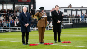 Spennymoor Town and Curzon Ashton lay wreaths at The Brewery Field