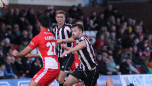 Spennymoor Town's Olly Dyson in action against Kidderminster Harriers