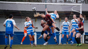 Spennymoor Town Ladies' Lily Jackson in action against Chester-le-Street Town