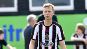 Defender Nathan McGinley in action for Spennymoor Town