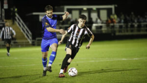 Spennymoor Town winger Corey McKeown in action against Marine