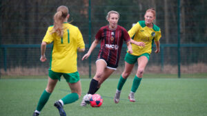 Spennymoor Town Ladies Lily Jackson in action against Wallsend