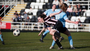 Spennymoor Town Ladies in action against Wallsend Boys Club Women