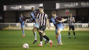 Corey McKeown in action for Spennymoor Town against Warrington Town