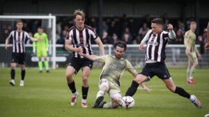 Rob Ramshaw in action for Spennymoor Town against Scarborough Athletic