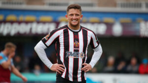 Spennymoor Town midfielder Rob Ramshaw in action at South Shields