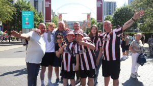 Spennymoor Town fans on Wembley Way