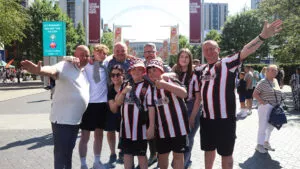 Spennymoor Town fans on Wembley Way