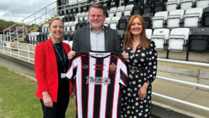 Learning Curve Group with Spennymoor Town's Ian Geldard