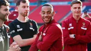 Spennymoor Town midfielder Junior Mondal at Wembley